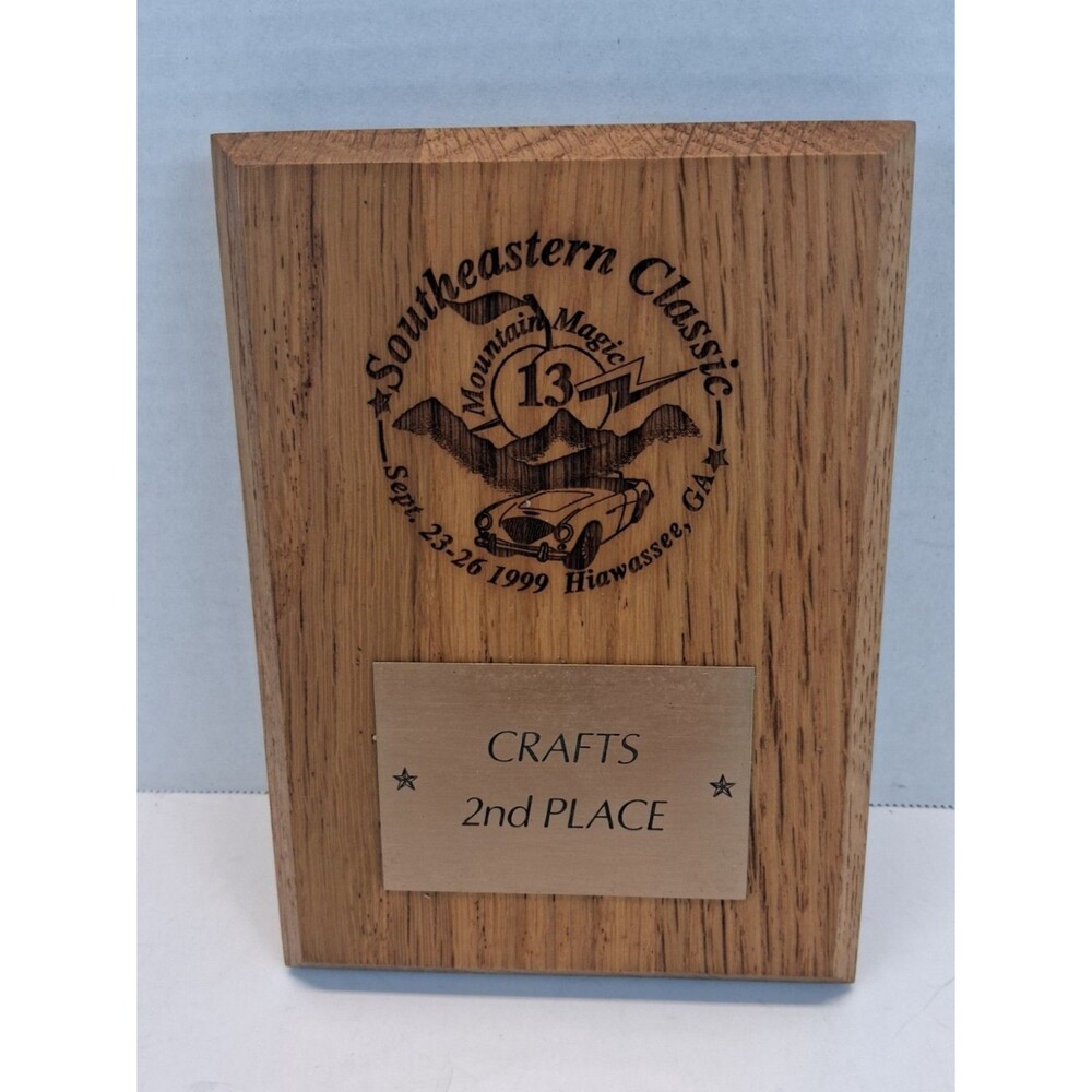 1999 Southeastern Classic Mountain Magic Austin-Healey Crafts 2nd Place Plaque